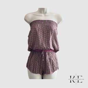 Chach Pink Strapless Romper